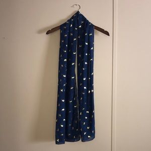 **SOLD** Cat Lady ~ Navy & Gold Cat Scarf